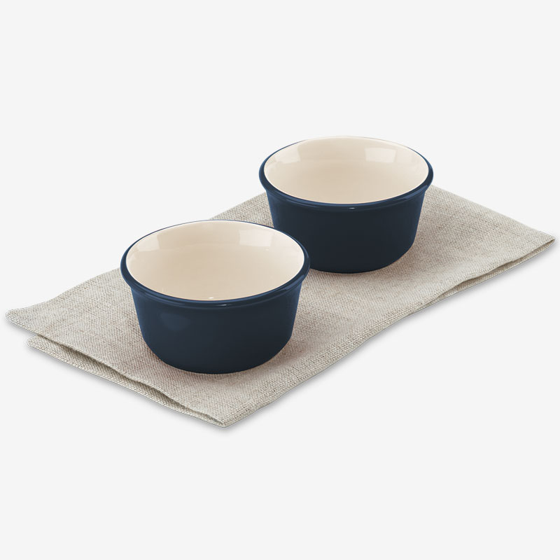 2Piece 9 oz. (266 ml) Ramekins Blue