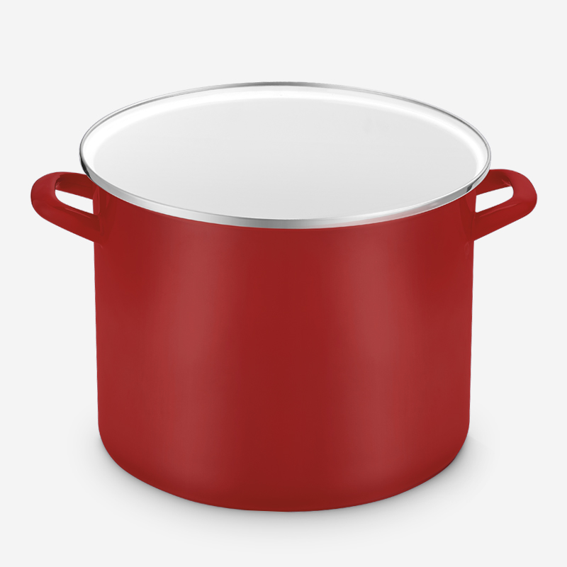 Cuisinart Enamel Stockpot With Cover 16qt Red for sale online 